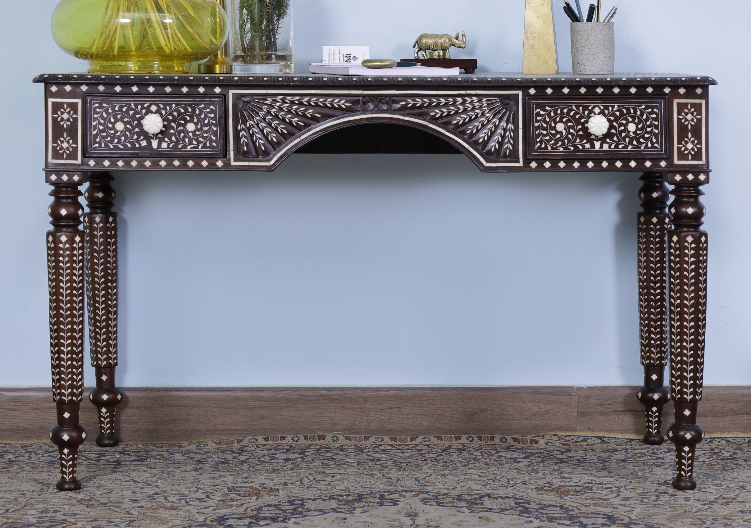 Georgia Bone Inlay Antique Desk